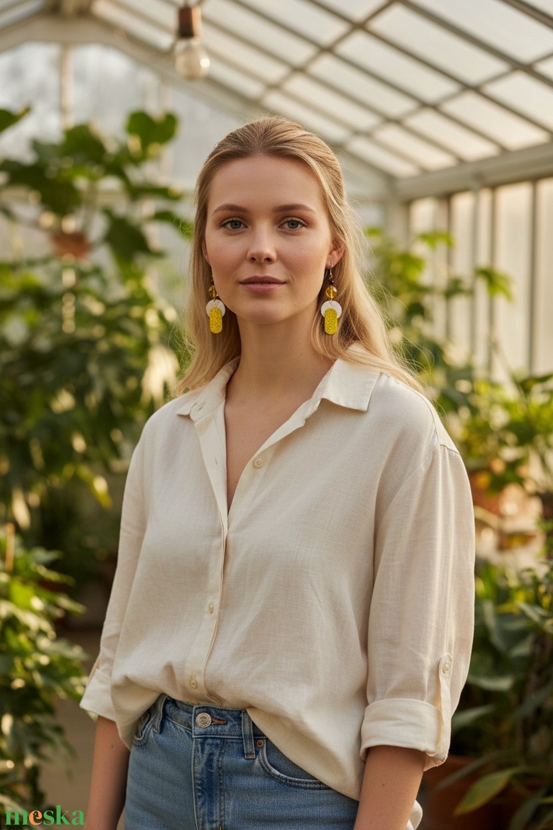 Paradisa collection 3 - bőr, gyöngy és nemesacél fülbevaló  - ékszer - fülbevaló - lógó fülbevaló - Meska.hu