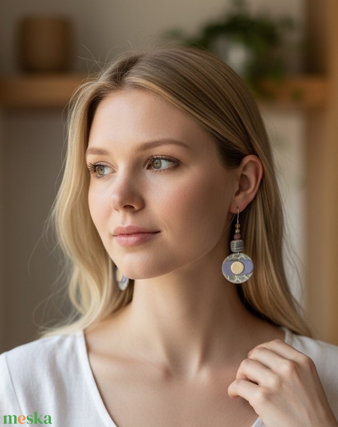 Paradisa collection 9 - bőr, gyöngy és nemesacél fülbevaló  - ékszer - fülbevaló - lógó fülbevaló - Meska.hu