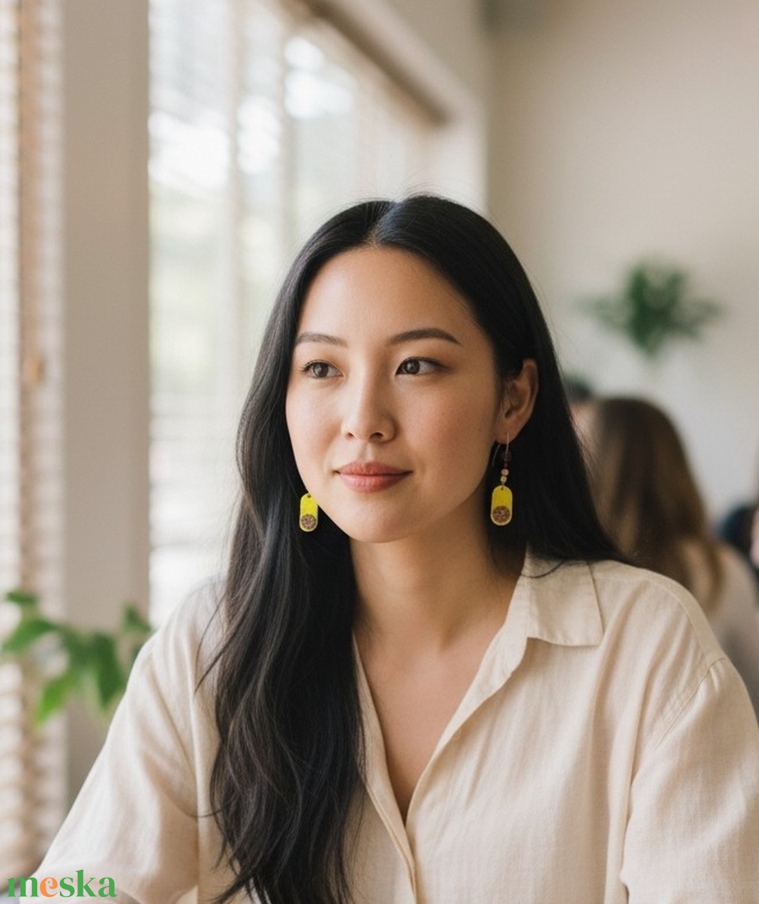 Paradisa collection 13 - bőr, gyöngy és nemesacél fülbevaló  - ékszer - fülbevaló - lógó fülbevaló - Meska.hu