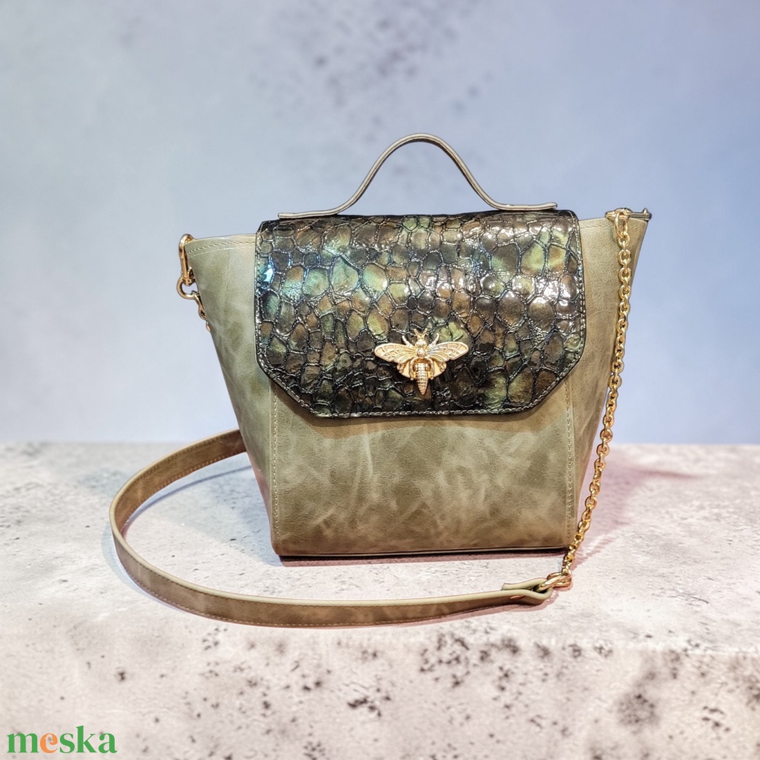 MIDI city hunter - marhabőr válltáska - táska & tok - kézitáska & válltáska - vállon átvethető táska - Meska.hu