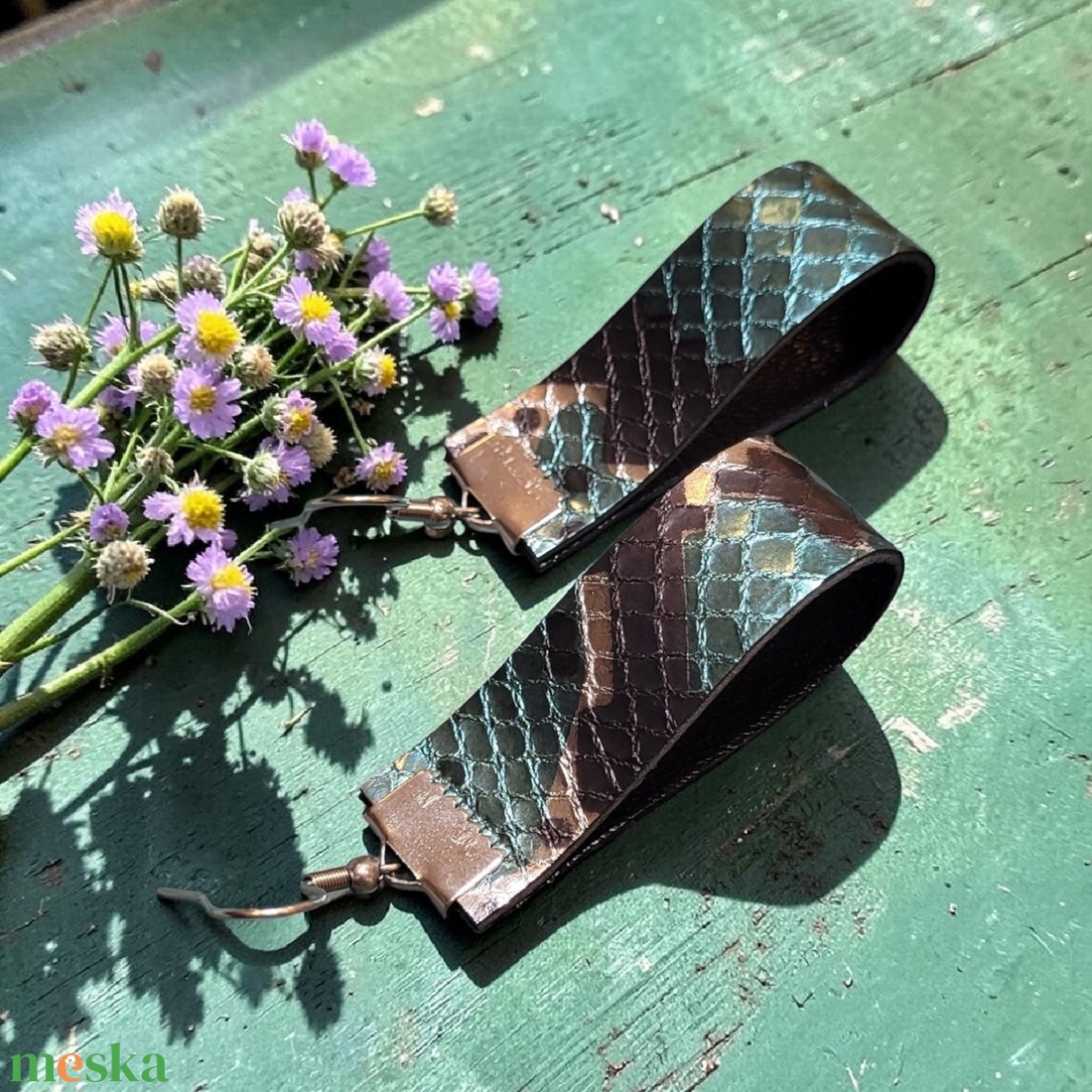 Drop theory - metal snake - fülbevaló nemesacél szerelékkel - ékszer - fülbevaló - lógó fülbevaló - Meska.hu