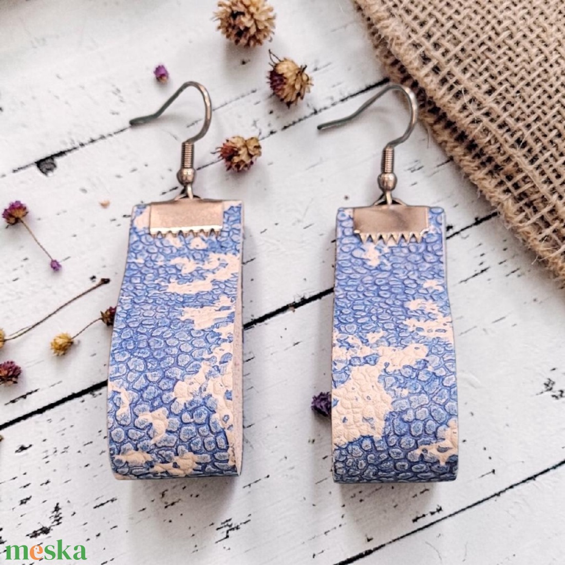 Drop theory - light blue - fülbevaló nemesacél szerelékkel - ékszer - fülbevaló - lógó fülbevaló - Meska.hu