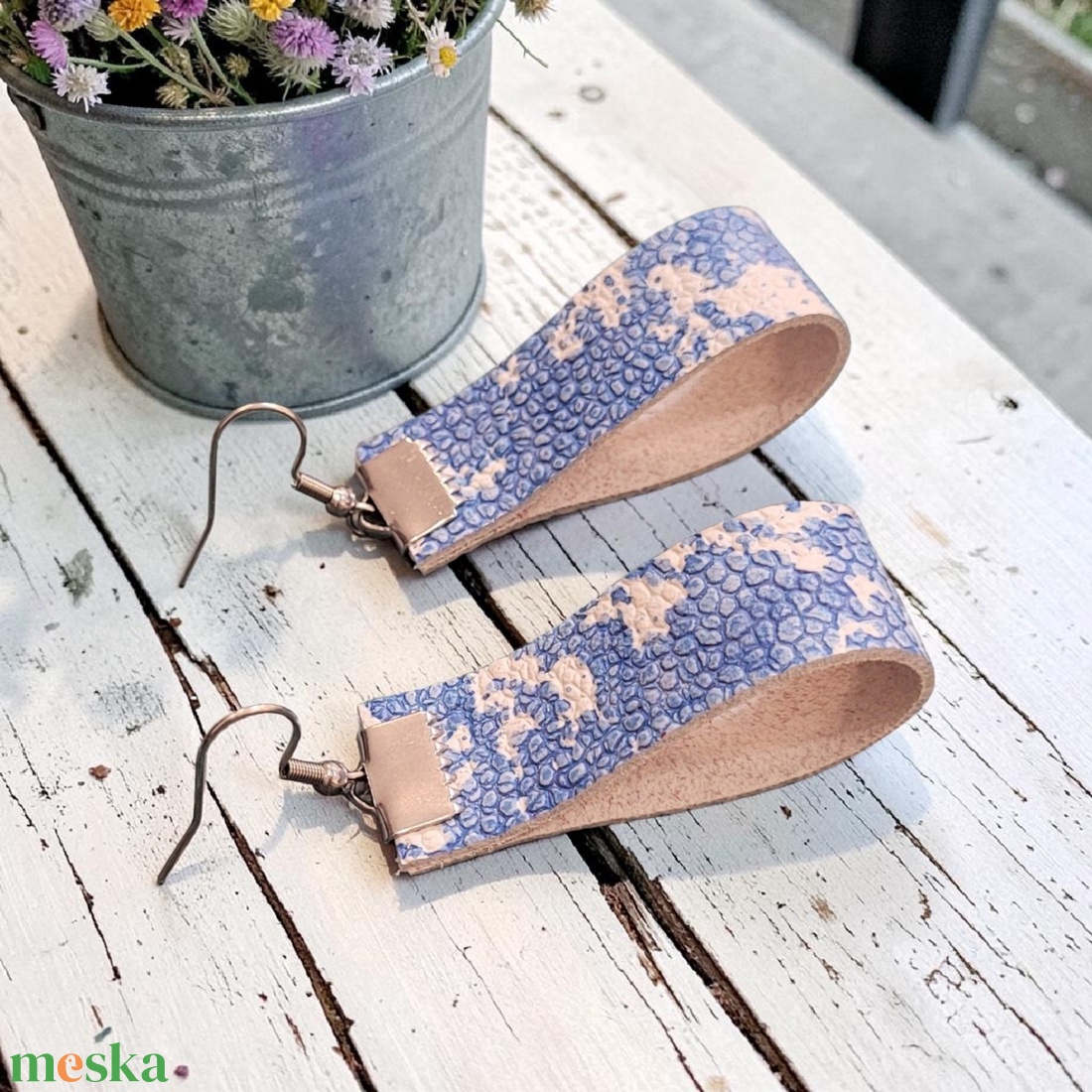 Drop theory - light blue - fülbevaló nemesacél szerelékkel - ékszer - fülbevaló - lógó fülbevaló - Meska.hu