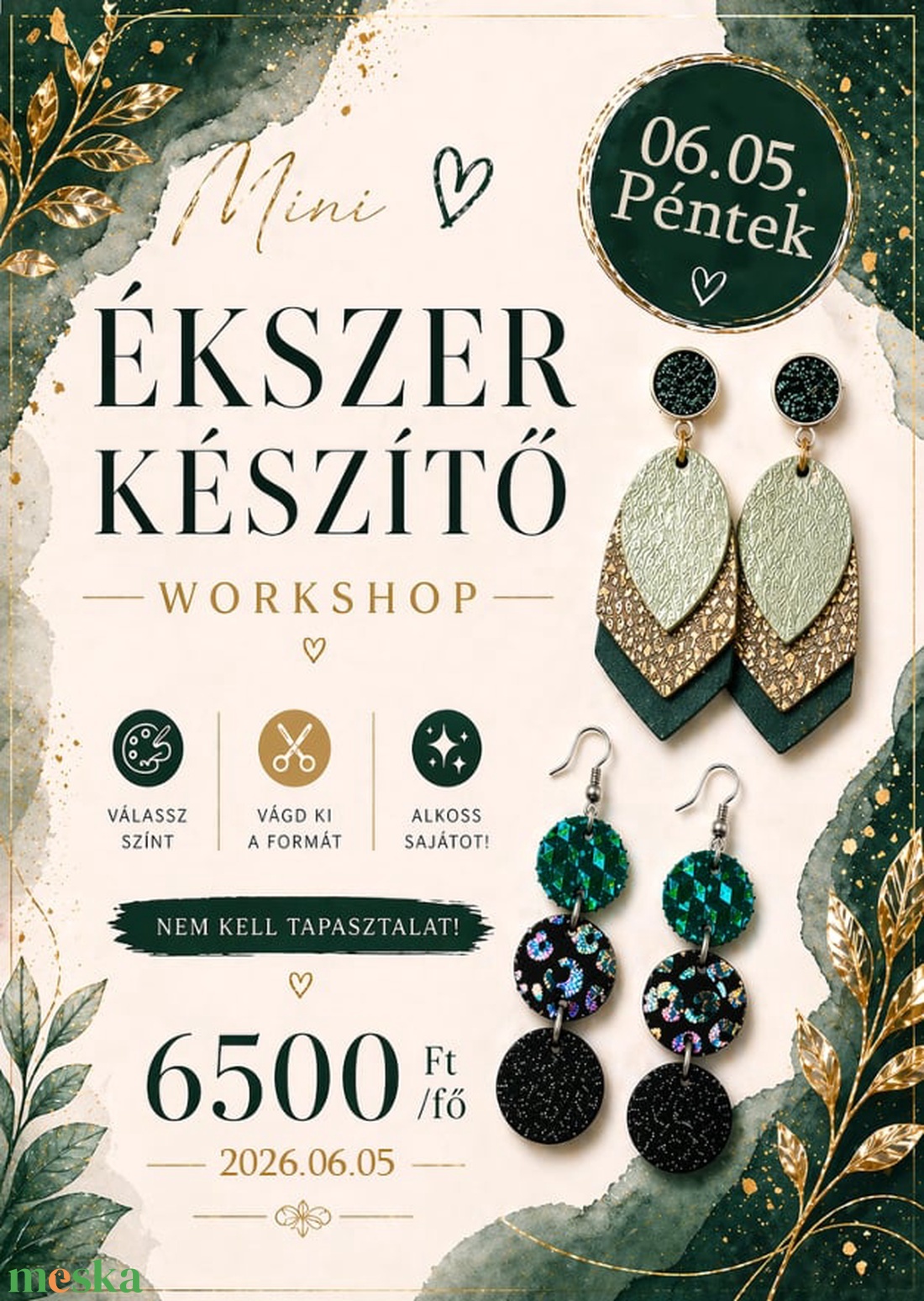 MINI Workshop - ékszerkészítés - diy (csináld magad) - workshop & tanfolyam - Meska.hu