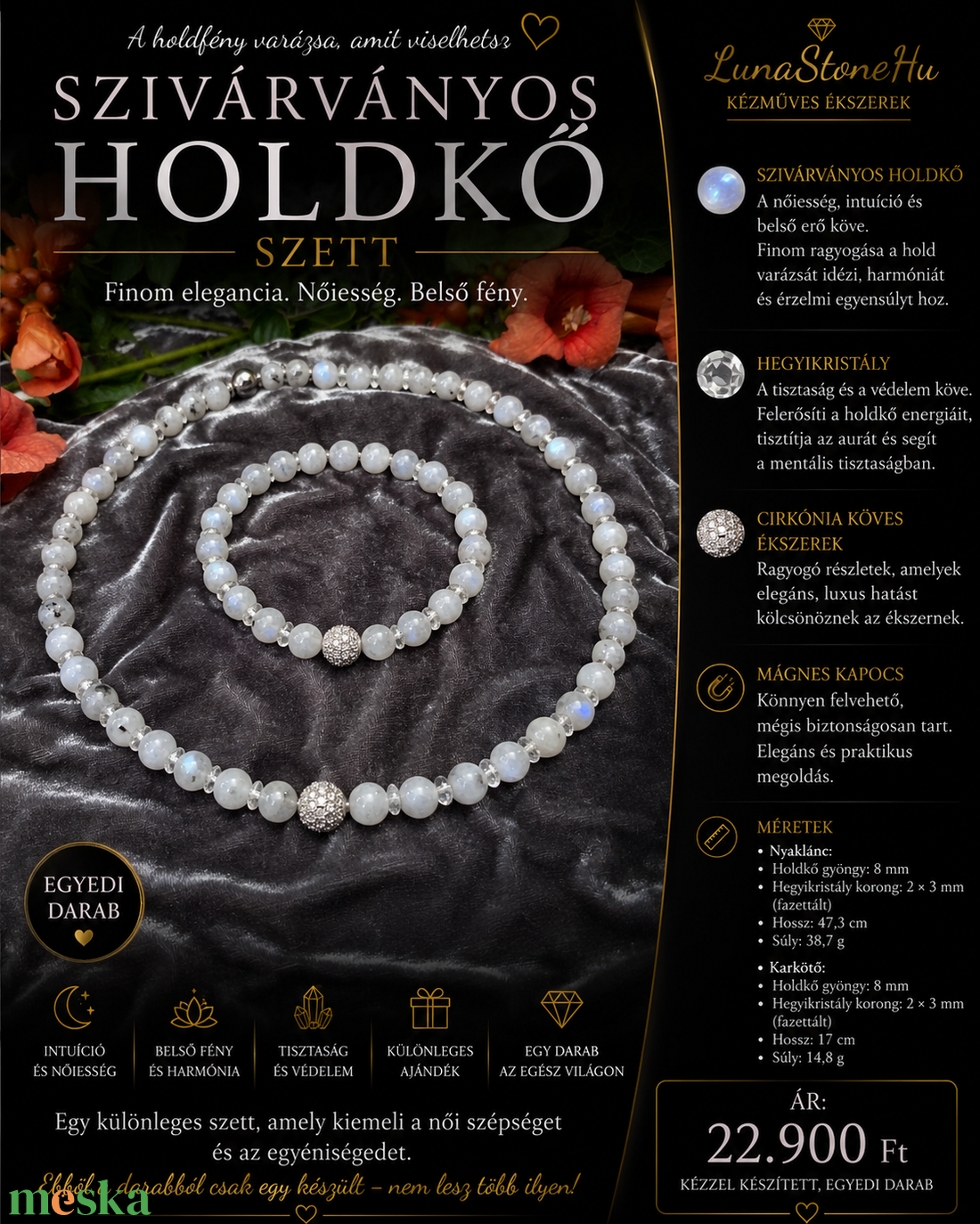 Holdkő ékszer szett� - ékszer - ékszerszett - Meska.hu