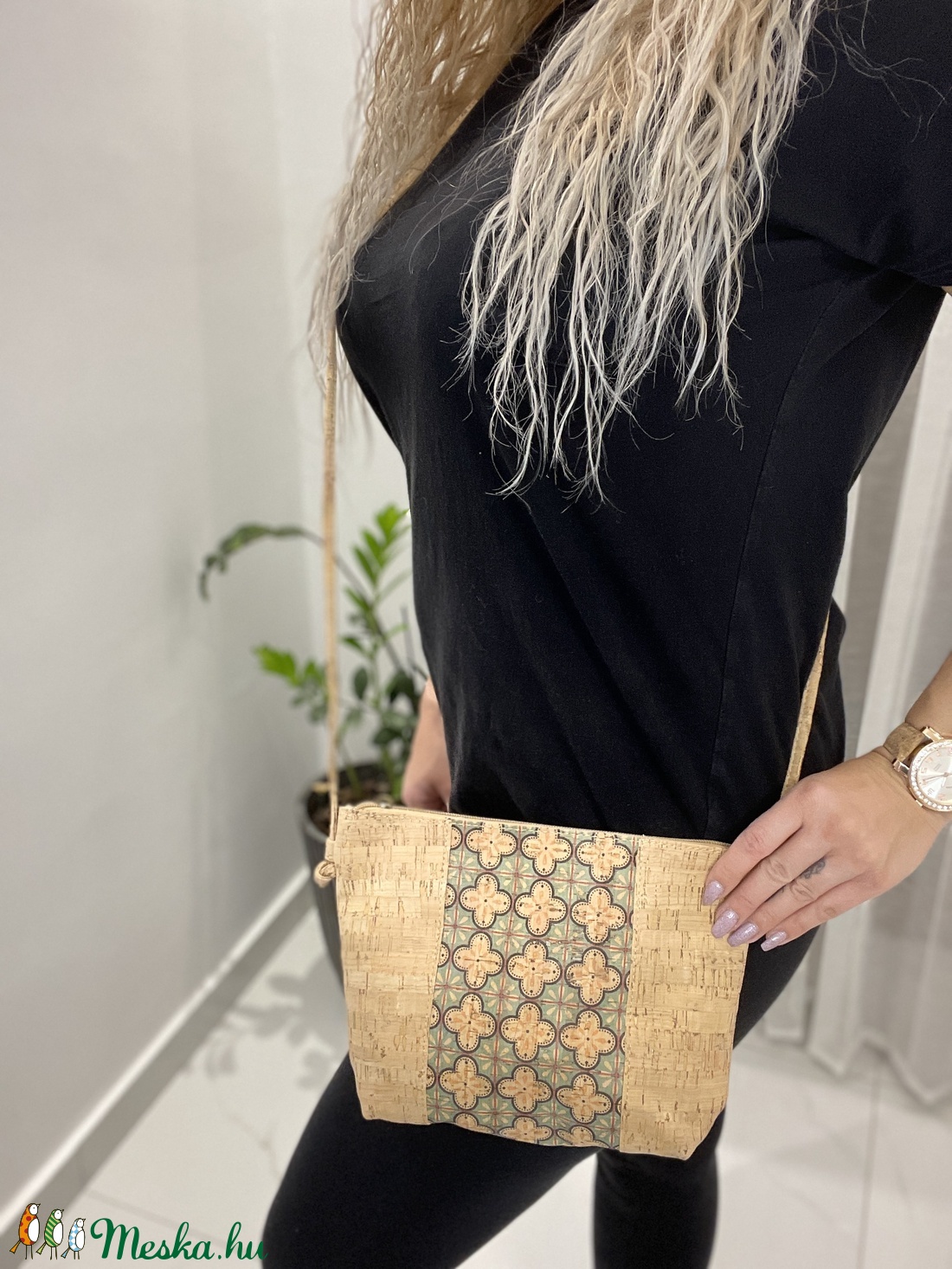 Parafából készült vállon átrakható táska állítható pántal - táska & tok - kézitáska & válltáska - kézitáska - Meska.hu