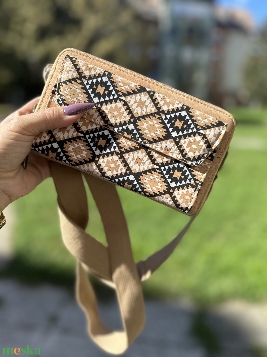 Parafa oldaltáska/mobiltartó  - táska & tok - kézitáska & válltáska - vállon átvethető táska - Meska.hu