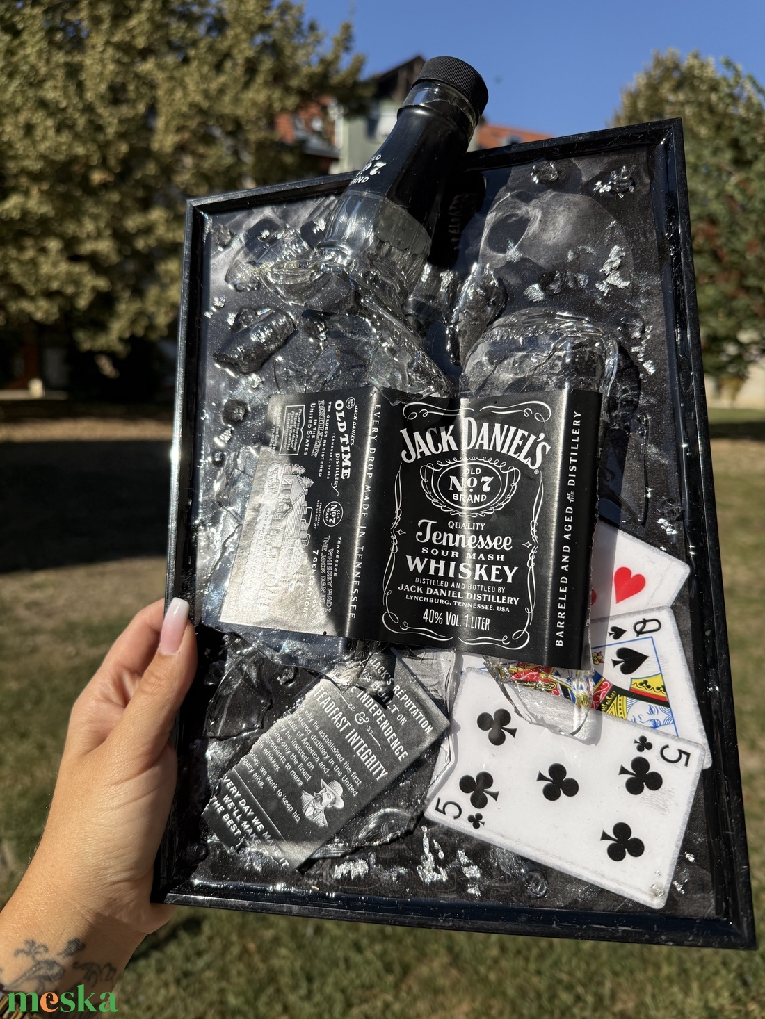 Jack Daniels Gyanta Kép alkoholos üveggel - otthon & életmód - dekoráció - asztal és polc dekoráció - díszüveg - Meska.hu