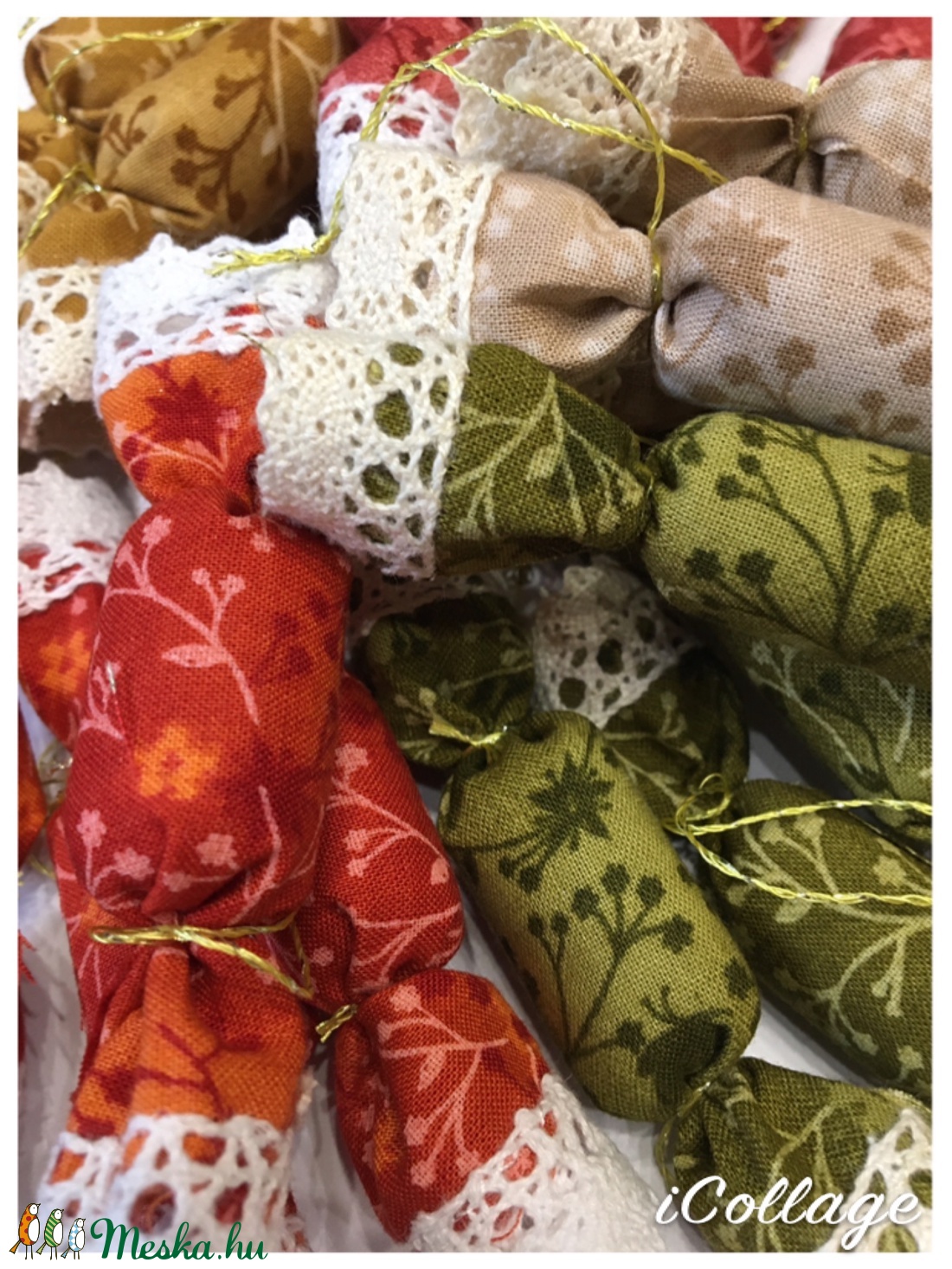 AKCIÓ - 10db-os textil szaloncukor csomag - karácsony - Meska.hu AKCIÓ - 10db-os textil szaloncukor csomag - karácsony - Meska.hu