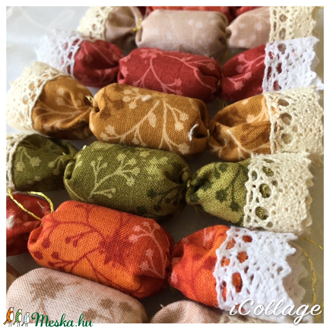 AKCIÓ - 10db-os textil szaloncukor csomag - karácsony - Meska.hu AKCIÓ - 10db-os textil szaloncukor csomag - karácsony - Meska.hu