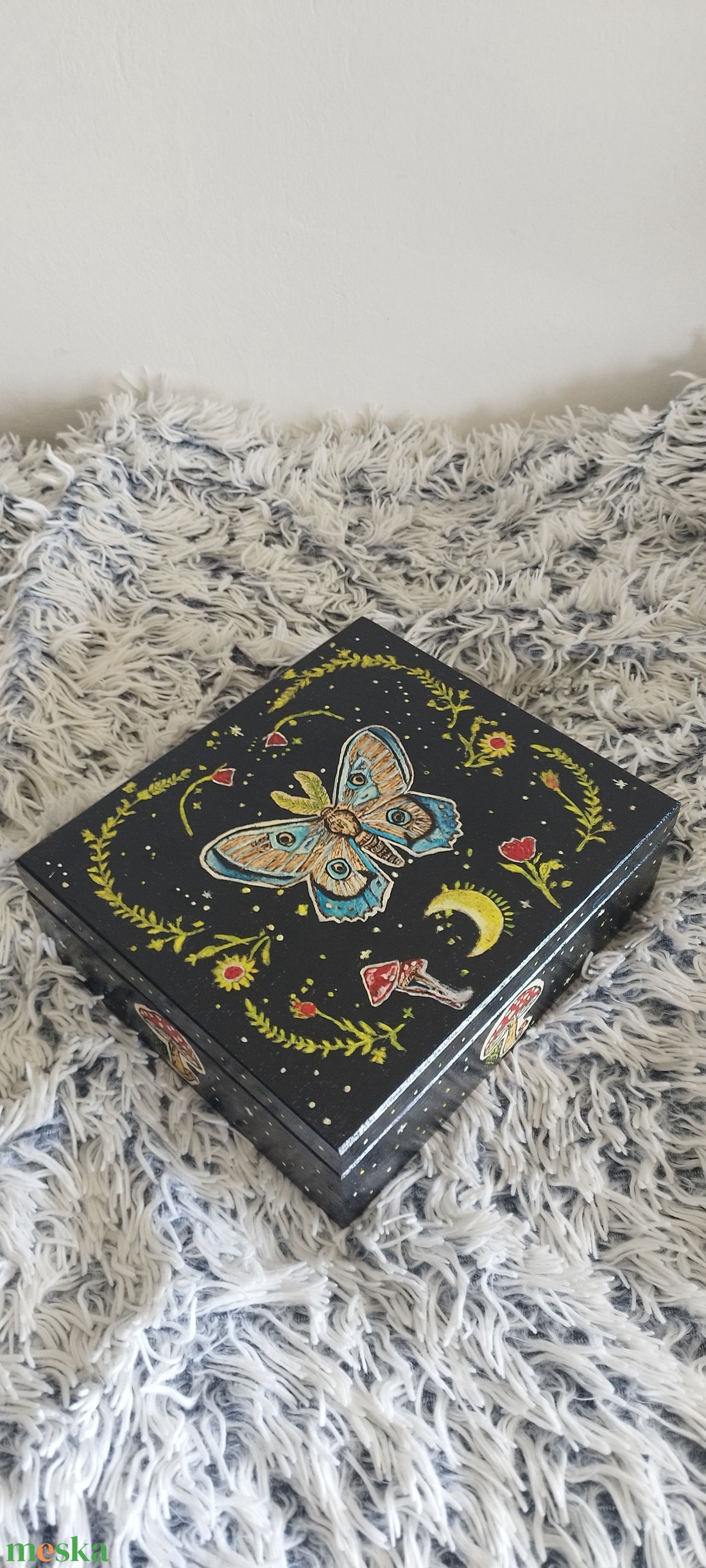 Fadoboz,  Teadoboz  pillangós gombás - otthon & életmód - dekoráció - asztal és polc dekoráció - díszdoboz - Meska.hu