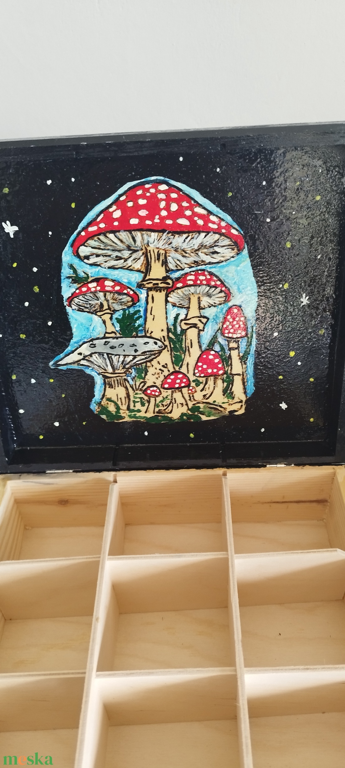 Fadoboz,  Teadoboz  pillangós gombás - otthon & életmód - dekoráció - asztal és polc dekoráció - díszdoboz - Meska.hu