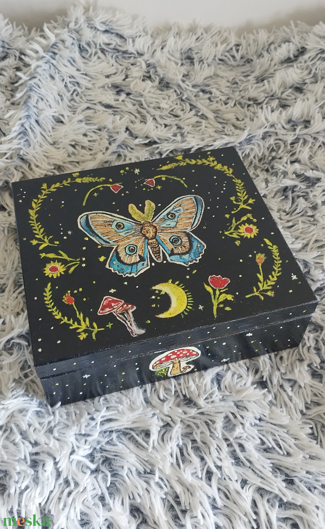 Fadoboz,  Teadoboz  pillangós gombás - otthon & életmód - dekoráció - asztal és polc dekoráció - díszdoboz - Meska.hu