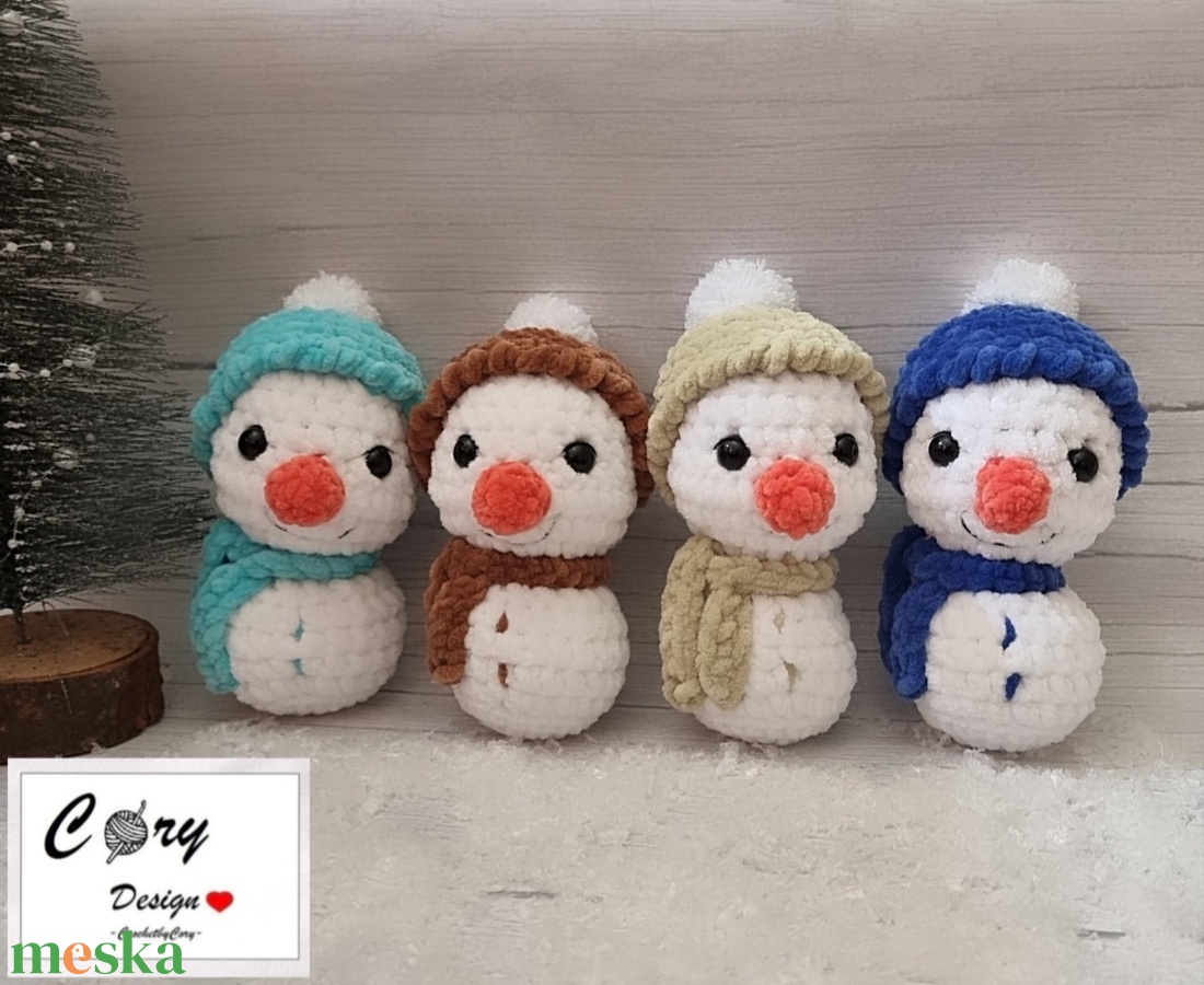 Snowy, a kis hóember - karácsony - karácsonyi lakásdekoráció - karácsonyi manók, figurák - Meska.hu