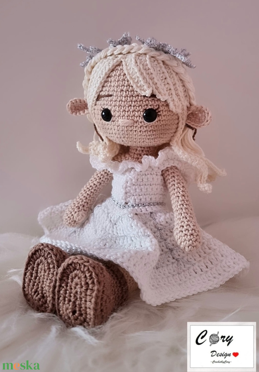 Snowflake elf baba - karácsony - karácsonyi lakásdekoráció - karácsonyi manók, figurák - Meska.hu