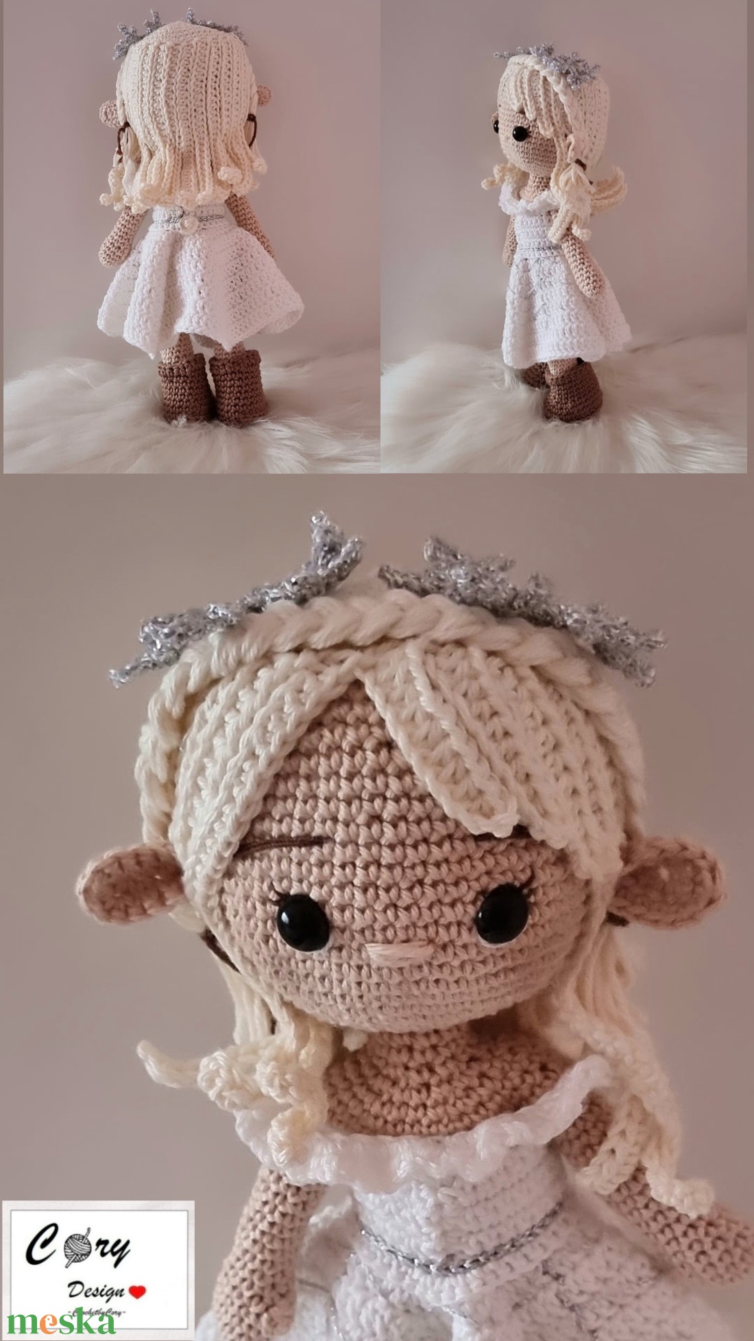 Snowflake elf baba - karácsony - karácsonyi lakásdekoráció - karácsonyi manók, figurák - Meska.hu