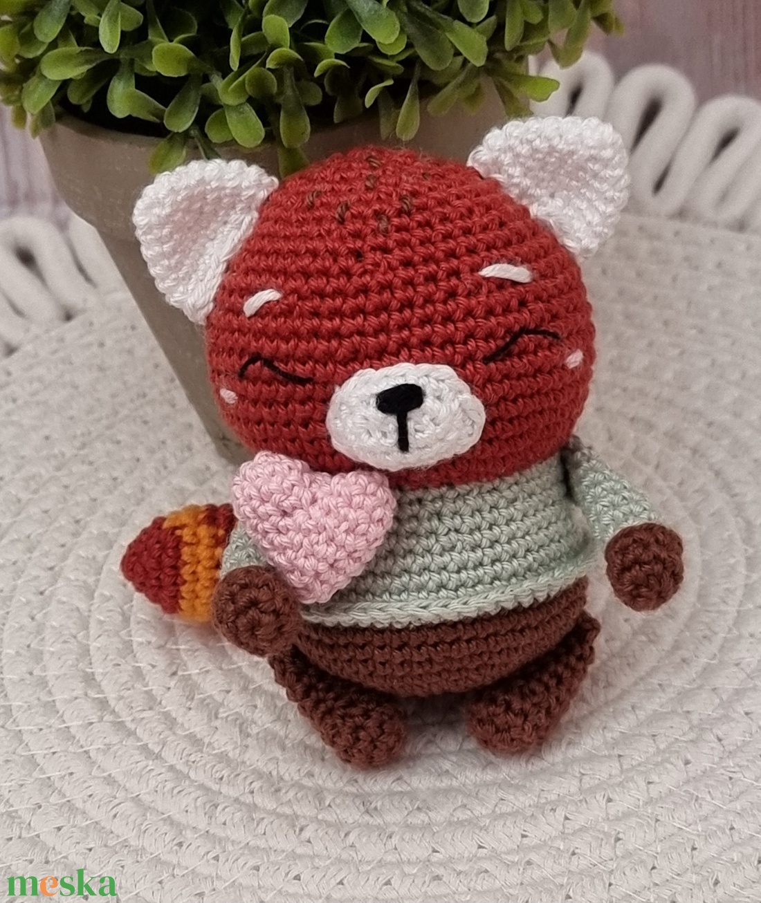 Red Panda babacsörgő - játék & sport - 3 éves kor alattiaknak - csörgő - Meska.hu