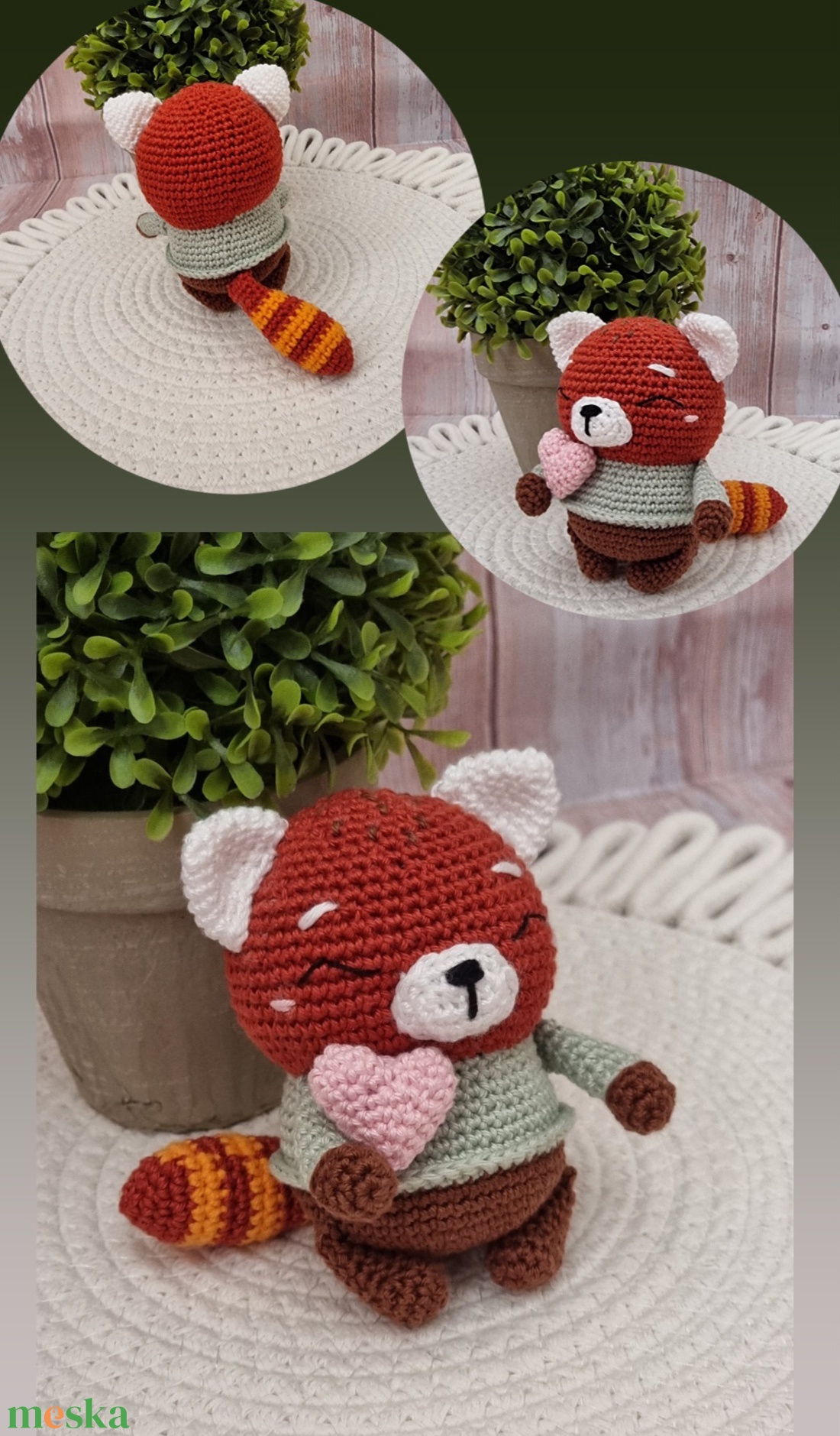 Red Panda babacsörgő - játék & sport - 3 éves kor alattiaknak - csörgő - Meska.hu