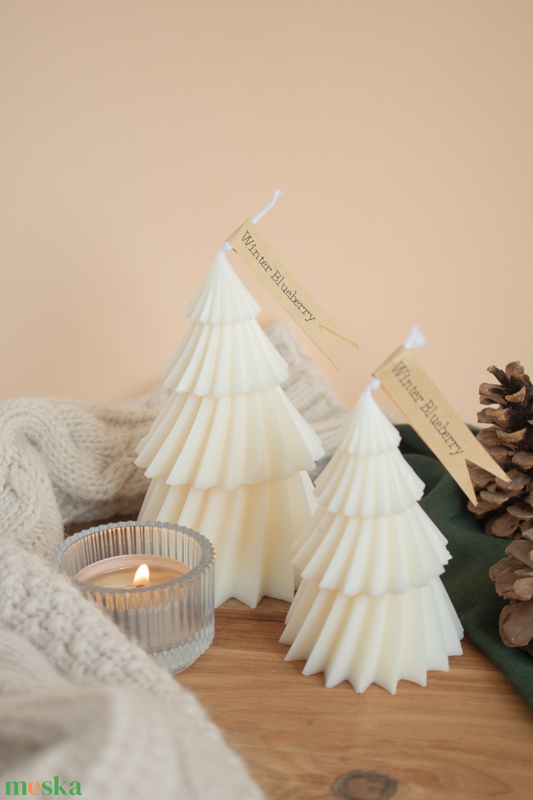 Szójaviasz Karácsonyi Gyertya Szett, Fenyőfa Gyertya, Fenyő Alakú Formagyertya, Karácsonyi Fűszeres Illatgyertya - otthon & életmód - gyertya, illat, aroma - gyertya - Meska.hu
