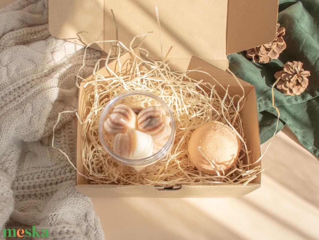 Őszi ajándékcsomag, Ajándék nőknek, Tökös Pite Illatviasz Csomag, Self Care Gift Box, Wax Melt, Fürdőbomba - szépségápolás - kozmetikai ajándékcsomag - Meska.hu