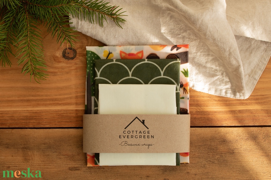 Méh Viaszos Kendő, Méhviaszos Kendő Csomag, Zero Waste Karácsonyi Ajándék, Környezetbarát, Beeswax Wrap - otthon & életmód - konyhafelszerelés, tálalás - konyhai textil - konyharuha & törlőkendő - Meska.hu