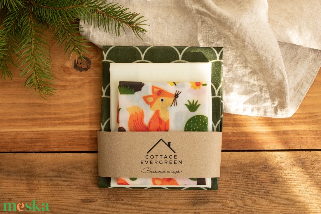 Méh Viaszos Kendő, Méhviaszos Kendő Csomag, Zero Waste Karácsonyi Ajándék, Környezetbarát, Beeswax Wrap - otthon & életmód - konyhafelszerelés, tálalás - konyhai textil - konyharuha & törlőkendő - Meska.hu