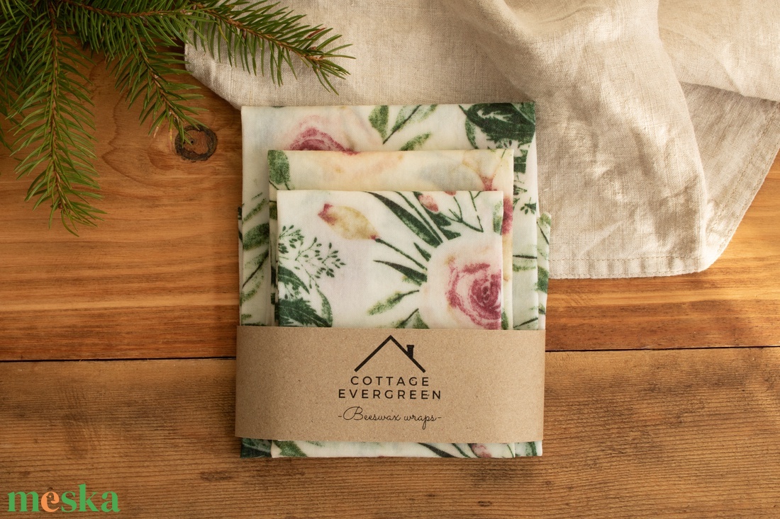 Méh Viaszos Kendő, Méhviaszos Kendő Csomag, Zero Waste Karácsonyi Ajándék, Környezetbarát, Beeswax Wrap - otthon & életmód - konyhafelszerelés, tálalás - konyhai textil - konyharuha & törlőkendő - Meska.hu