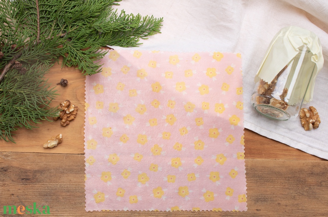 Méh Viaszos Kendő, Méhviaszos Kendő Csomag, Zero Waste Karácsonyi Ajándék, Környezetbarát, Beeswax Wrap - otthon & életmód - konyhafelszerelés, tálalás - konyhai textil - konyharuha & törlőkendő - Meska.hu