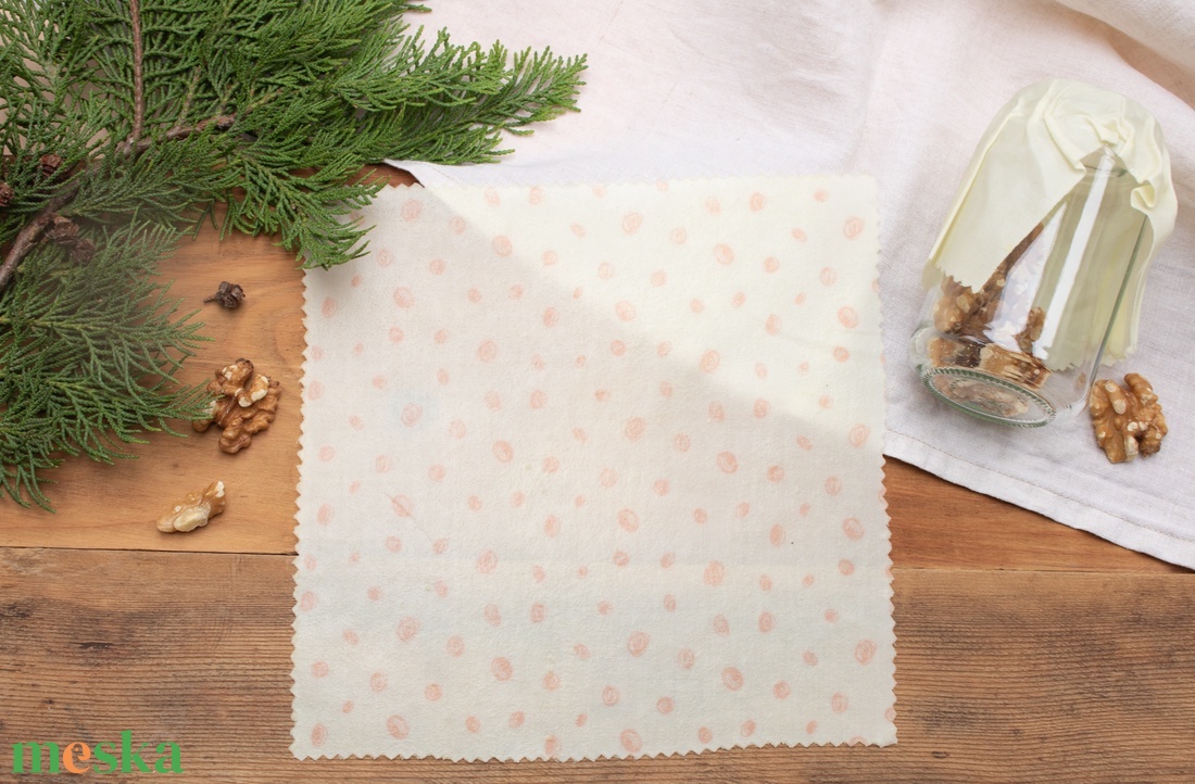 Méh Viaszos Kendő, Méhviaszos Kendő Csomag, Zero Waste Karácsonyi Ajándék, Környezetbarát, Beeswax Wrap - otthon & életmód - konyhafelszerelés, tálalás - konyhai textil - konyharuha & törlőkendő - Meska.hu