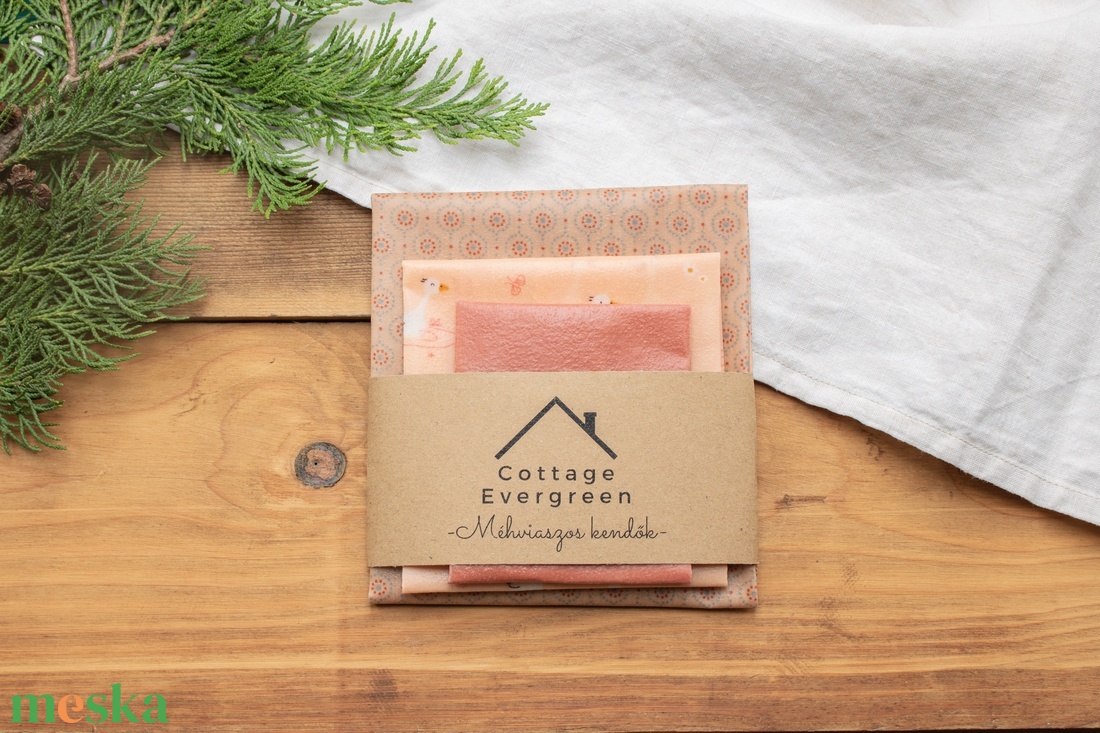 Méh Viaszos Kendő, Méhviaszos Kendő Csomag, Zero Waste Karácsonyi Ajándék, Környezetbarát, Beeswax Wrap - otthon & életmód - konyhafelszerelés, tálalás - konyhai textil - konyharuha & törlőkendő - Meska.hu