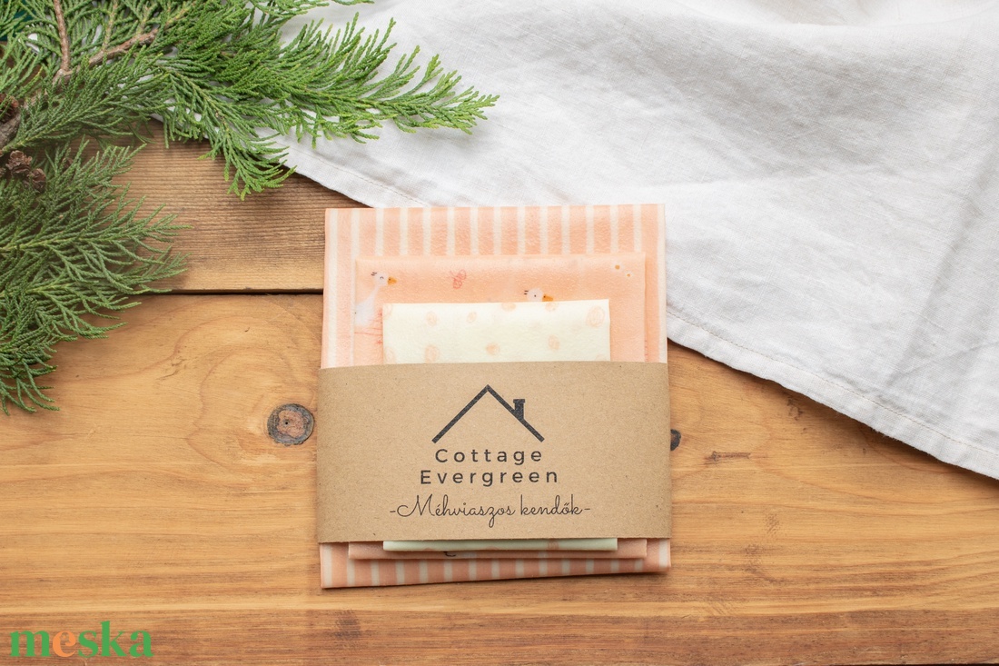 Méh Viaszos Kendő, Méhviaszos Kendő Csomag, Zero Waste Karácsonyi Ajándék, Környezetbarát, Beeswax Wrap - otthon & életmód - konyhafelszerelés, tálalás - konyhai textil - konyharuha & törlőkendő - Meska.hu