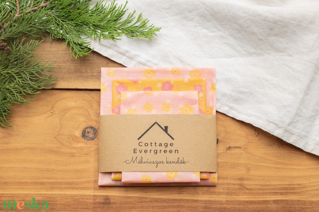 Méh Viaszos Kendő, Méhviaszos Kendő Csomag, Zero Waste Karácsonyi Ajándék, Környezetbarát, Beeswax Wrap - otthon & életmód - konyhafelszerelés, tálalás - konyhai textil - konyharuha & törlőkendő - Meska.hu