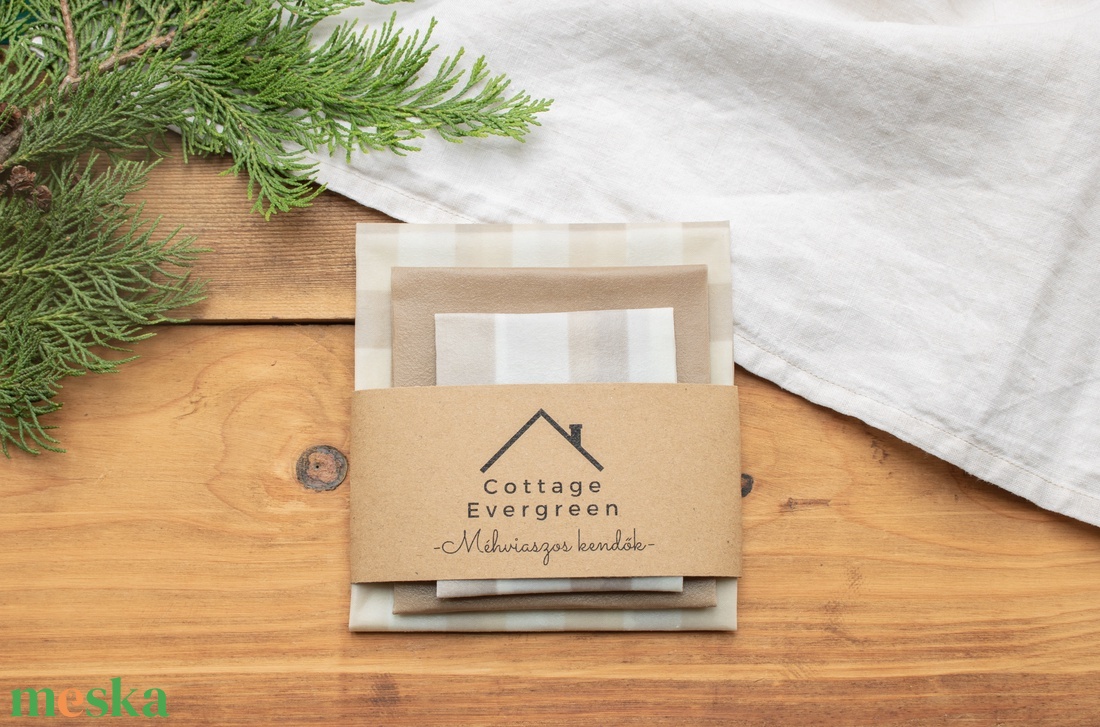 Méh Viaszos Kendő, Méhviaszos Kendő Csomag, Zero Waste Karácsonyi Ajándék, Környezetbarát, Beeswax Wrap - otthon & életmód - konyhafelszerelés, tálalás - konyhai textil - konyharuha & törlőkendő - Meska.hu