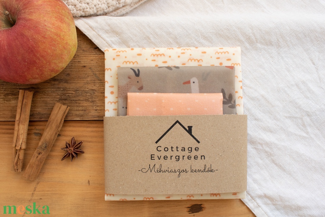 Új Őszi Méh Viaszos Kendő, Méhviaszos Kendő Csomag, Zero Waste Karácsonyi Ajándék, Környezetbarát, Beeswax Wrap - otthon & életmód - konyhafelszerelés, tálalás - konyhai textil - konyharuha & törlőkendő - Meska.hu
