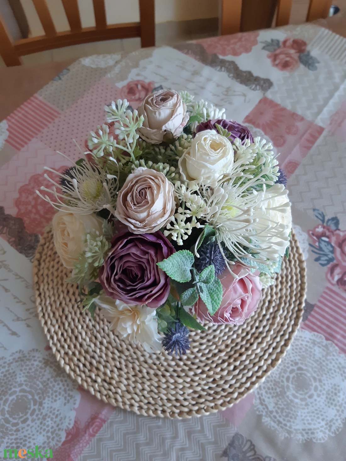 Virágos asztali dísz  - otthon & életmód - dekoráció - asztal és polc dekoráció - asztaldísz - Meska.hu