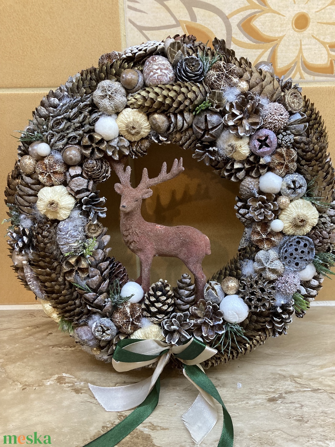 Téli ajtódísz - otthon & életmód - dekoráció - ajtó- és ablak dekoráció - ablakdísz - Meska.hu