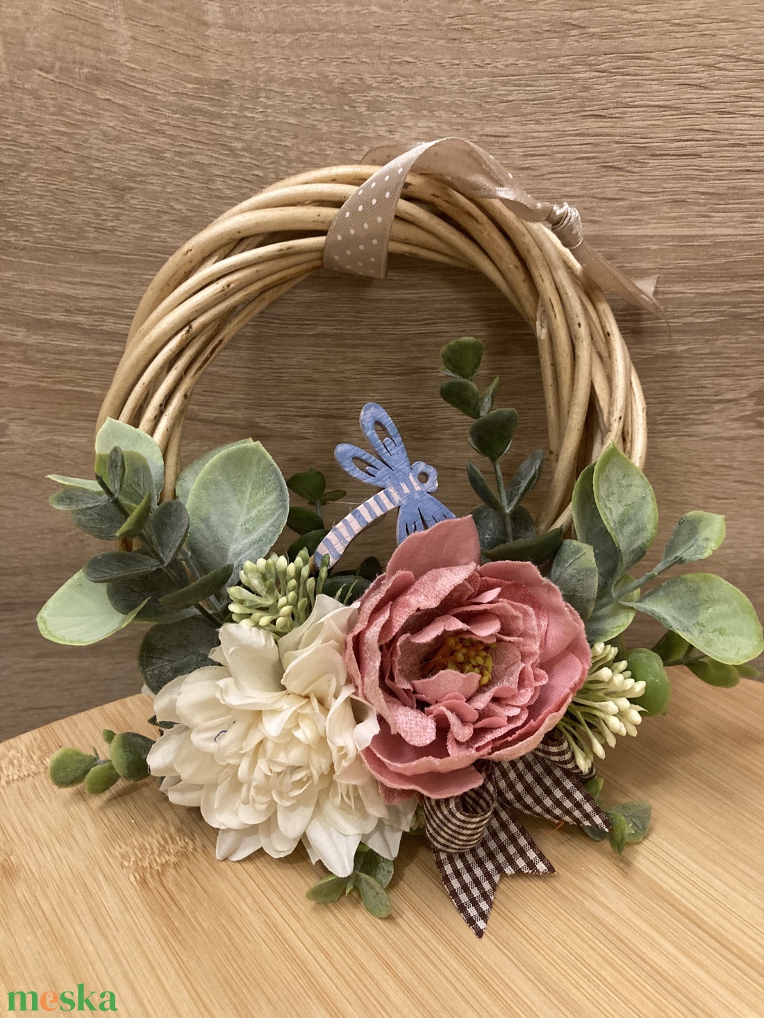 Tavaszi vesszős ajtó dísz  - otthon & életmód - dekoráció - ajtó- és ablak dekoráció - ajtótábla - Meska.hu