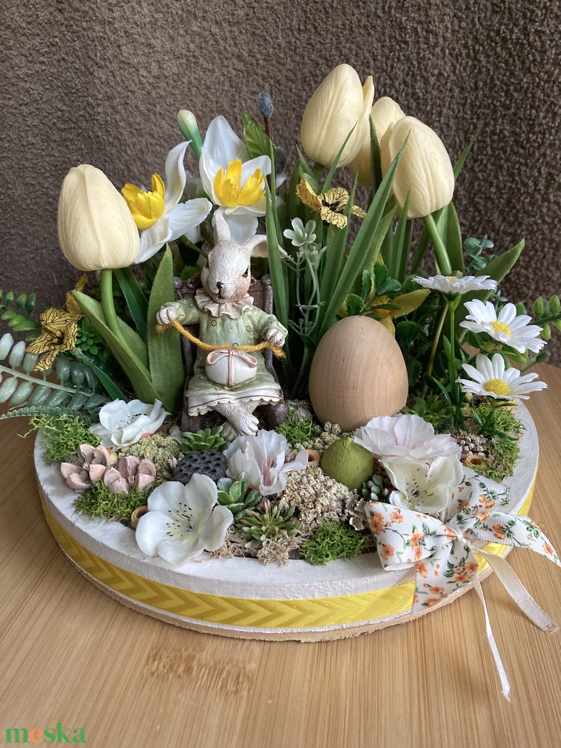 Húsvéti nyuszis asztal dísz  - otthon & életmód - dekoráció - asztal és polc dekoráció - asztaldísz - Meska.hu