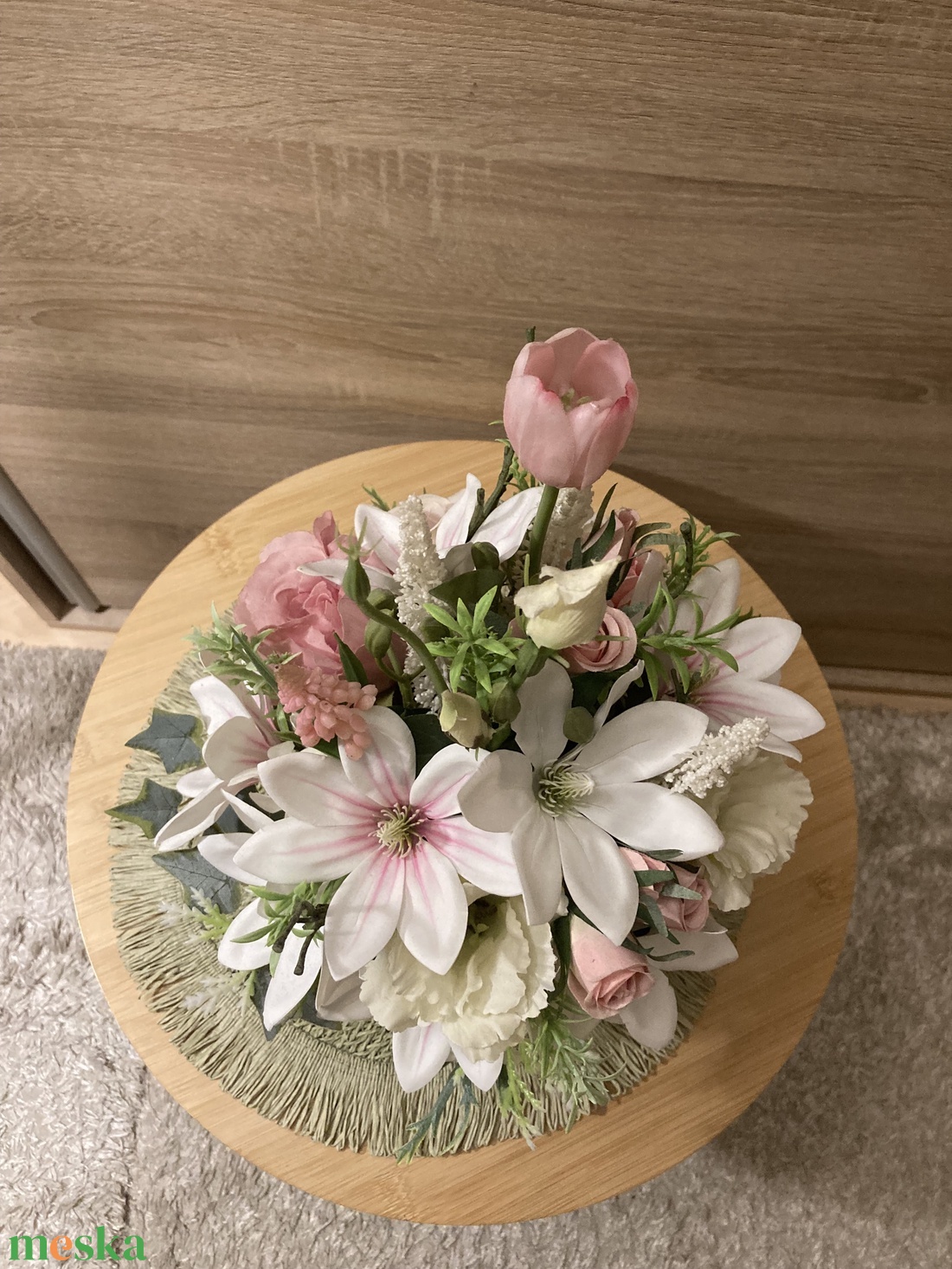 Virágos asztal dísz  - otthon & életmód - dekoráció - asztal és polc dekoráció - dekorációs tál, tartó - Meska.hu