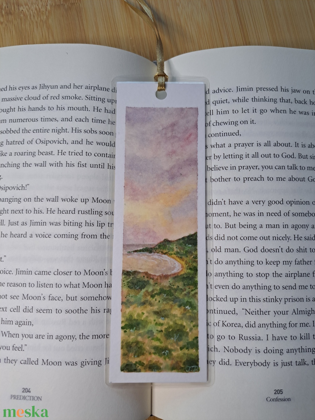 Akvarell festett könyvjelző - könyv & zene - könyvjelző - Meska.hu