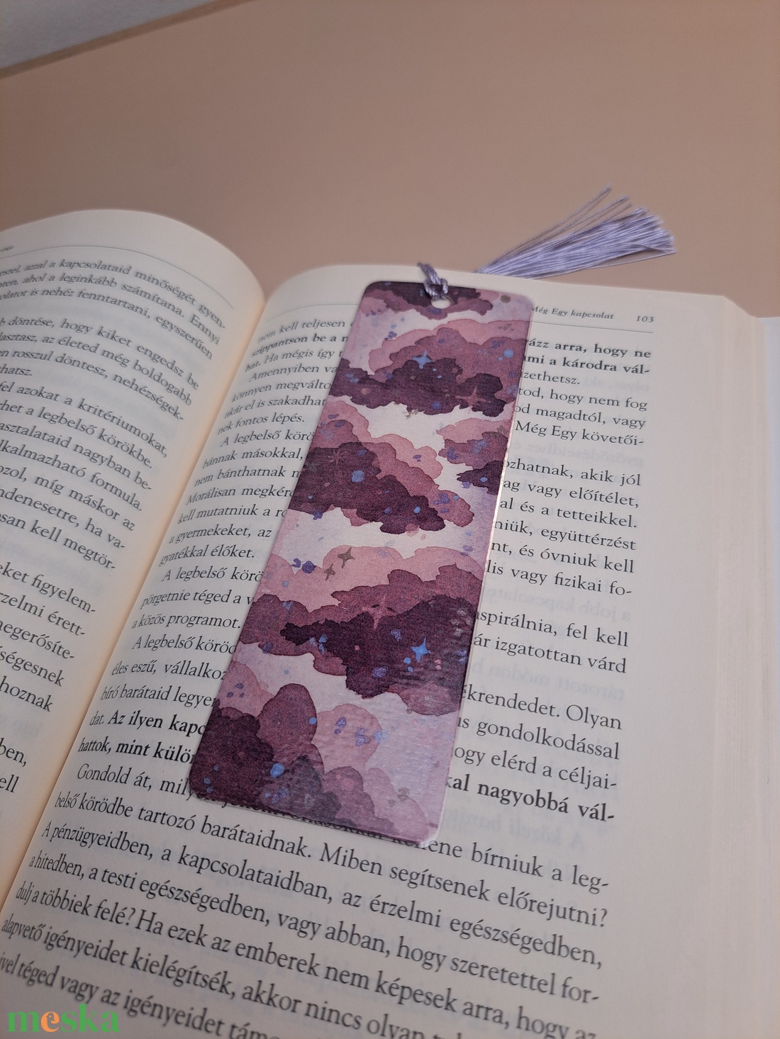 Akvarell festett könyvjelző - könyv & zene - könyvjelző - Meska.hu