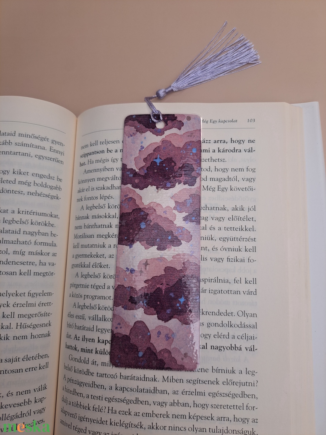 Akvarell festett könyvjelző - könyv & zene - könyvjelző - Meska.hu