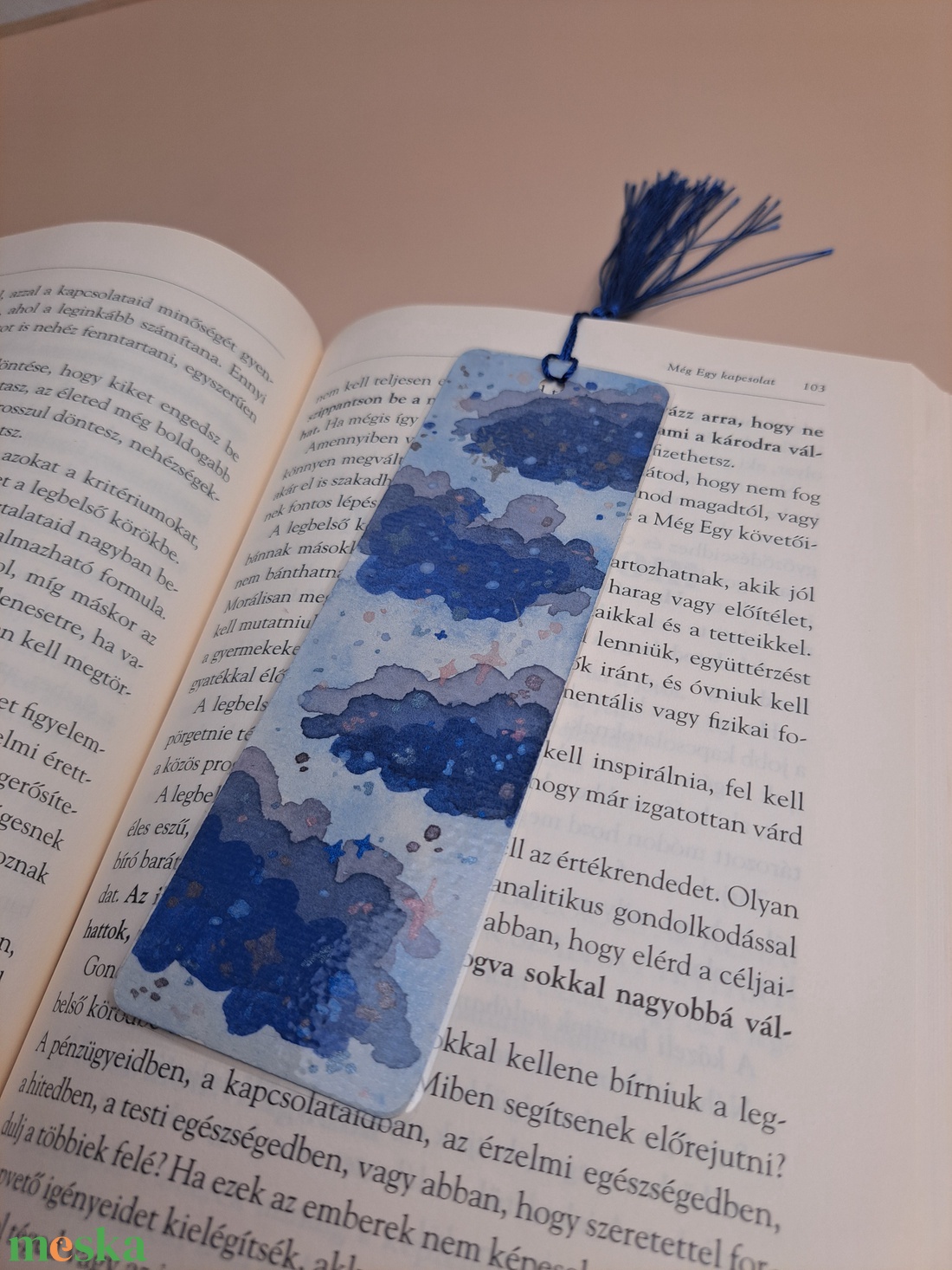 Akvarell festett könyvjelző - művészet - festmény - akvarell - Meska.hu