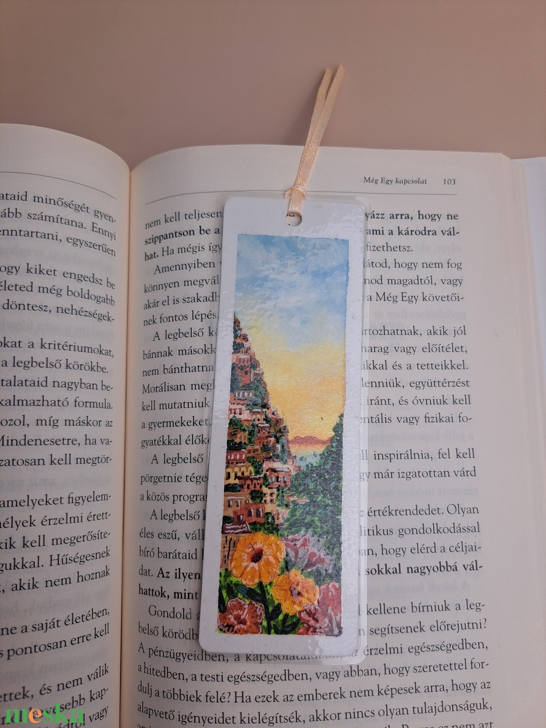 Akvarell festett könyvjelző - könyv & zene - könyvjelző - Meska.hu