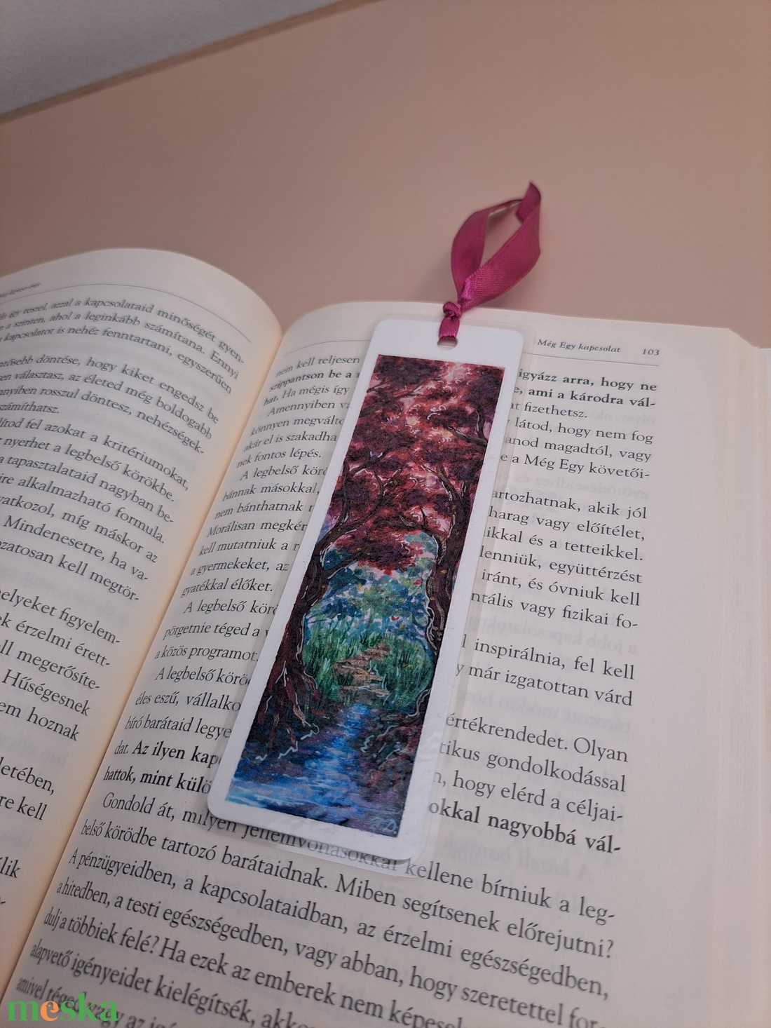 Akvarell festett könyvjelző - könyv & zene - könyvjelző - Meska.hu