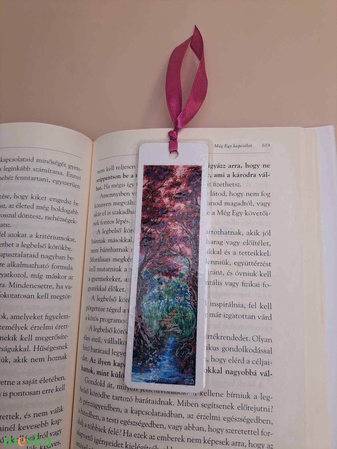 Akvarell festett könyvjelző - könyv & zene - könyvjelző - Meska.hu