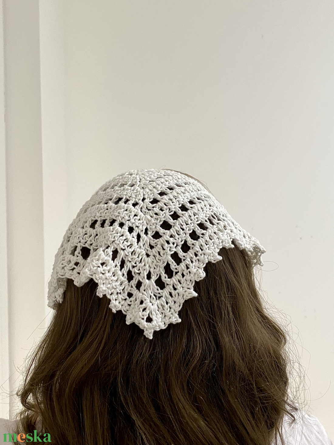 Pico fehér bandana fejkendő - ruha & divat - sál, sapka, kendő - fejpánt - Meska.hu