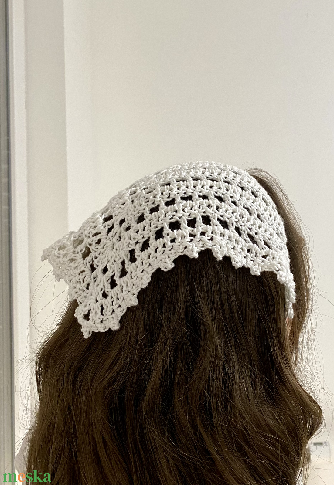 Pico fehér bandana fejkendő - ruha & divat - sál, sapka, kendő - fejpánt - Meska.hu