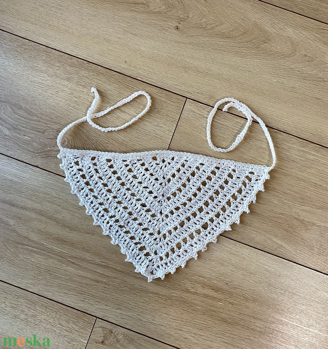 Pico fehér bandana fejkendő - ruha & divat - sál, sapka, kendő - fejpánt - Meska.hu