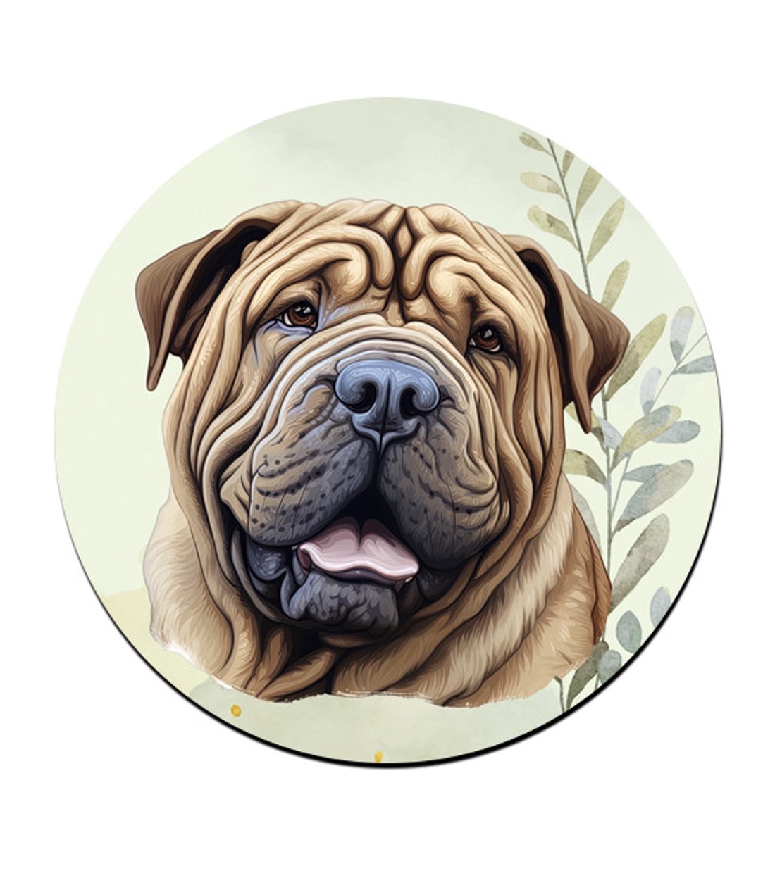 Sharpei portré mintás bögre alátét -  - Meska.hu